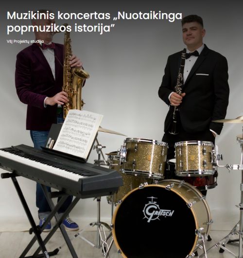 Muzikinis koncertas „Nuotaikinga popmuzikos istorija”
